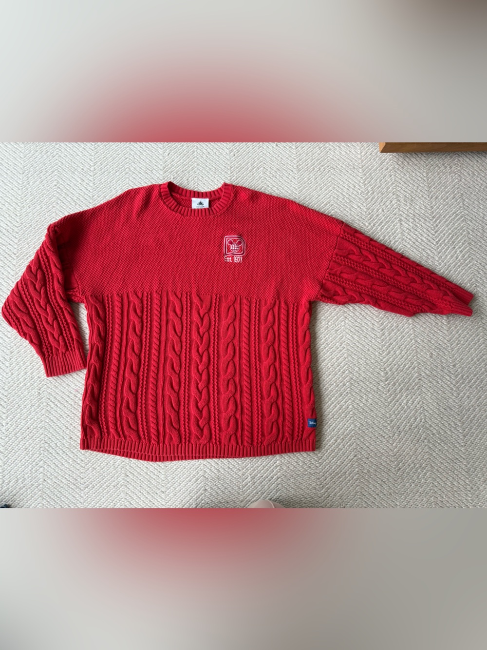 Vintage Disney World Red Knot Sweater sz XL